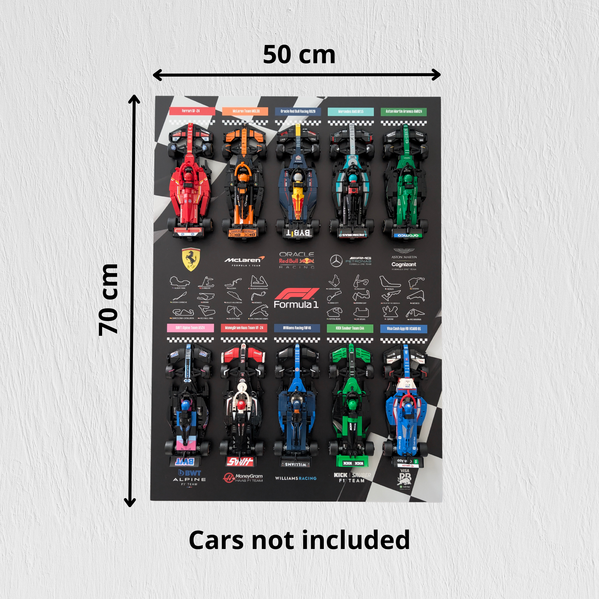 Display 50x70cm pour Lego® F1 Speed Champions