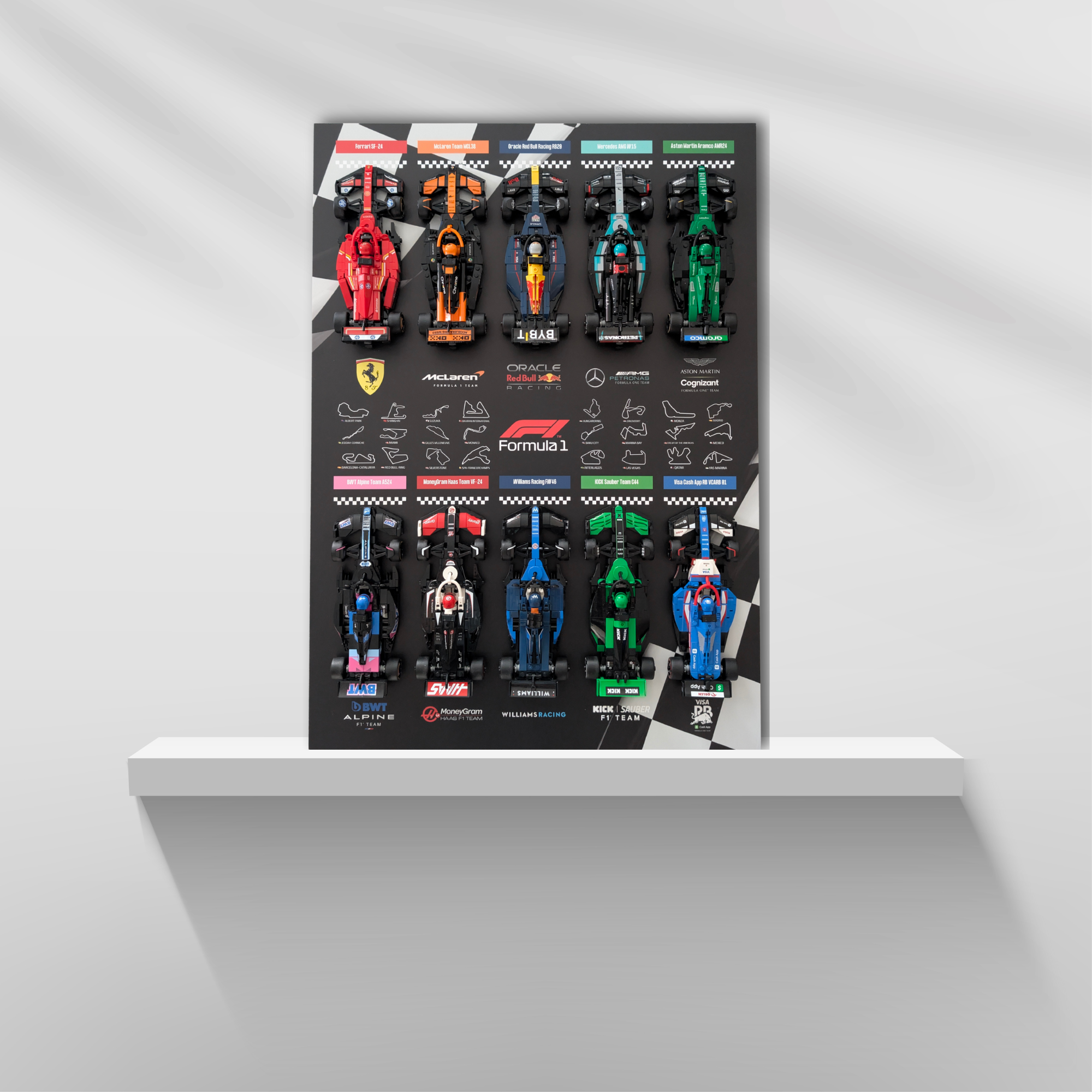 Display 50x70cm pour Lego® F1 Speed Champions