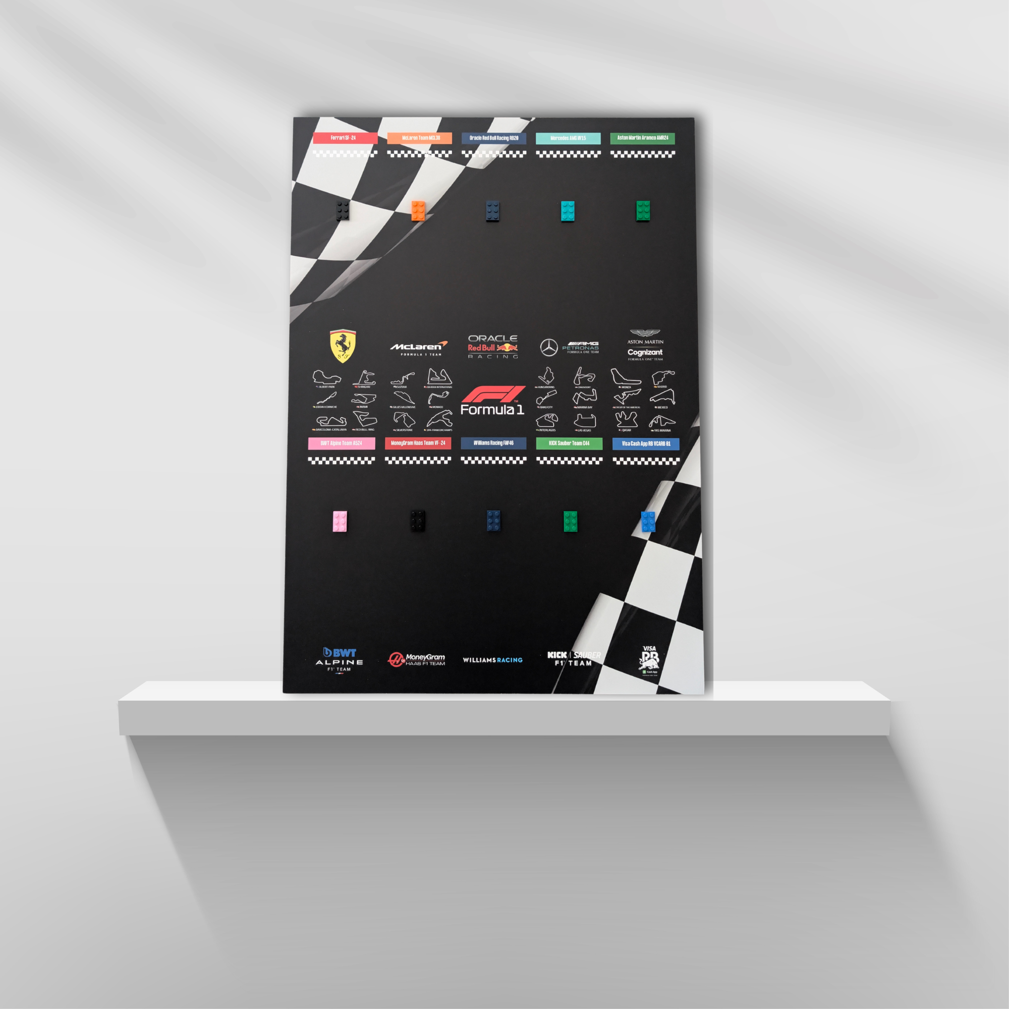 Display 50x70cm pour Lego® F1 Speed Champions