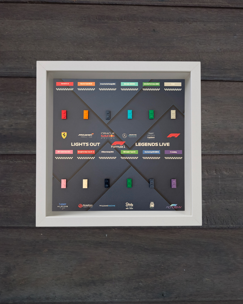 Cadre Blanc pour Collection Minifigurines F1 LEGO® Blue Stark Edition