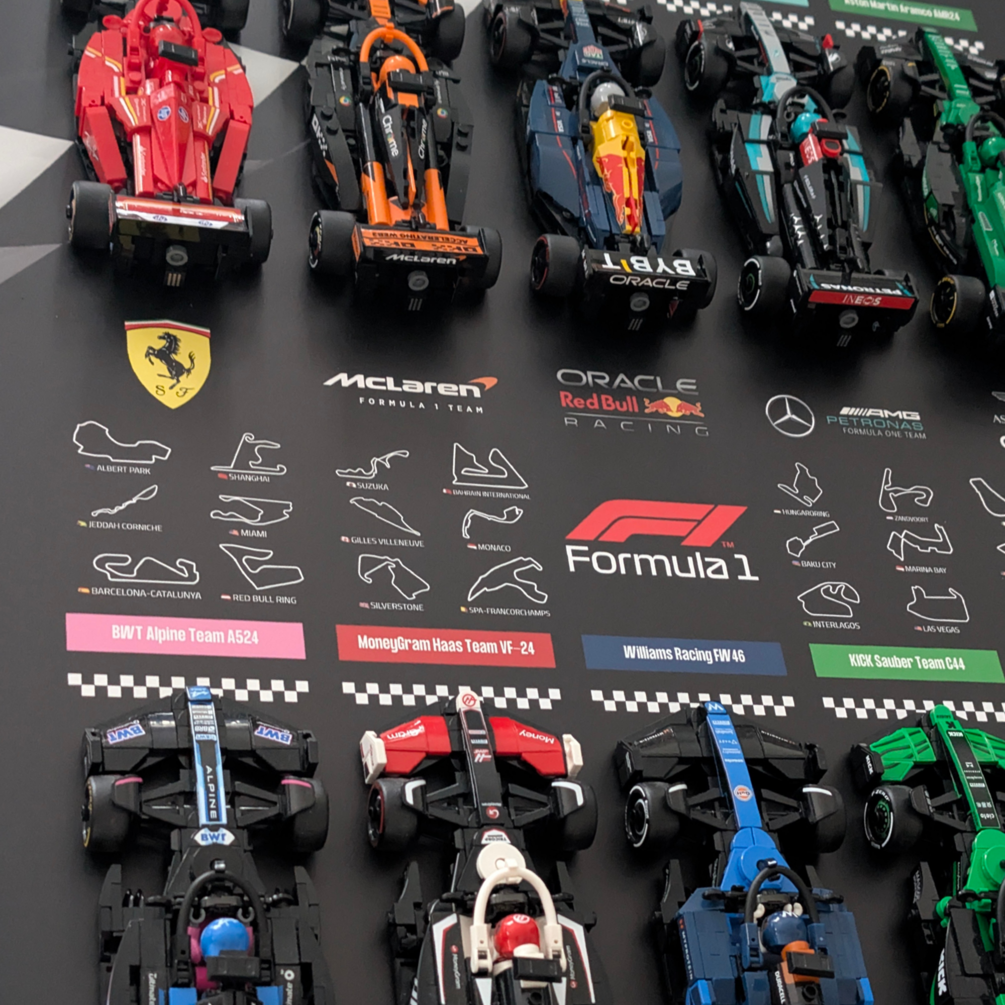 Display 50x70cm pour Lego® F1 Speed Champions