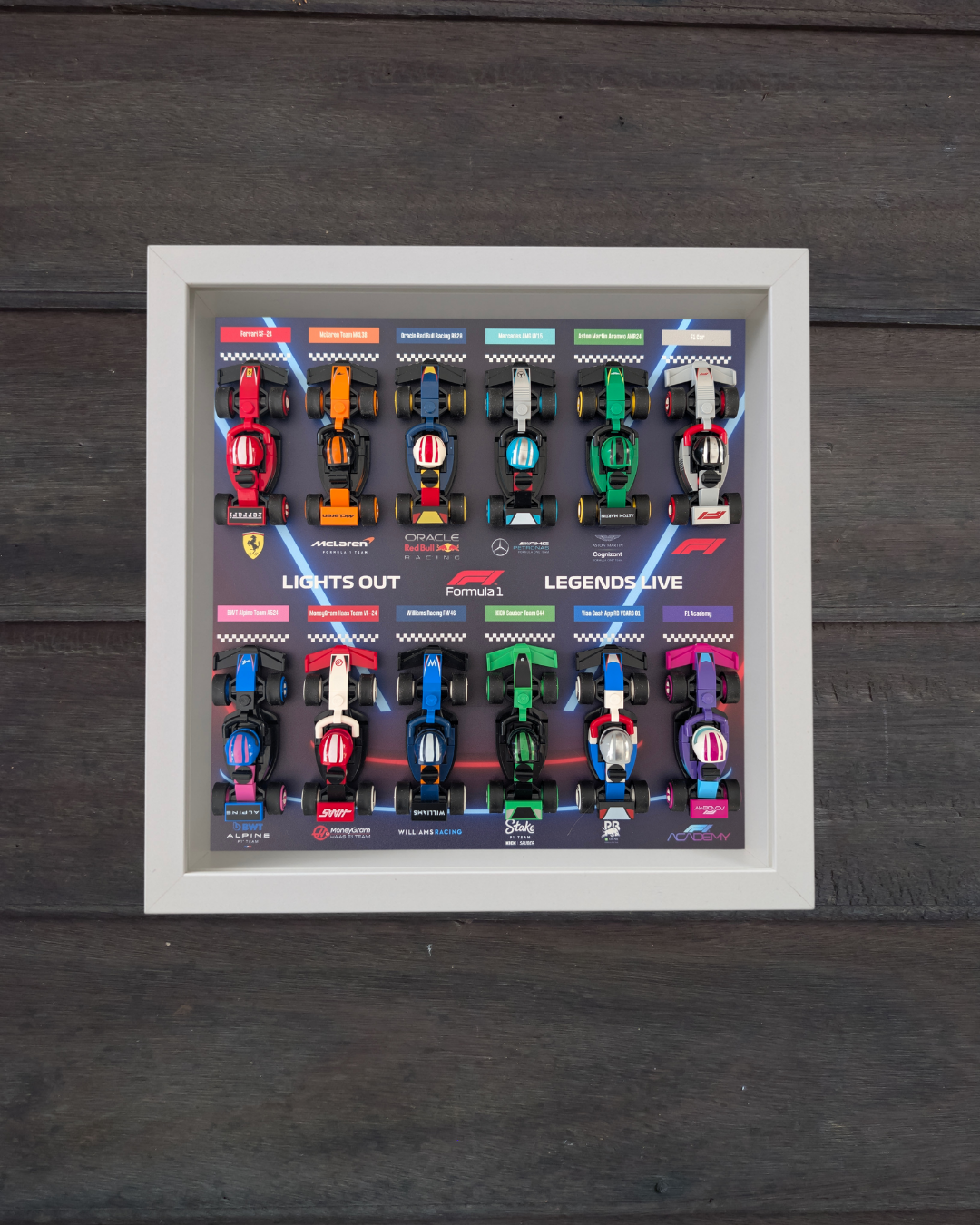 Cadre Blanc pour Collection Minifigurines F1 LEGO® Neon Lights Edition