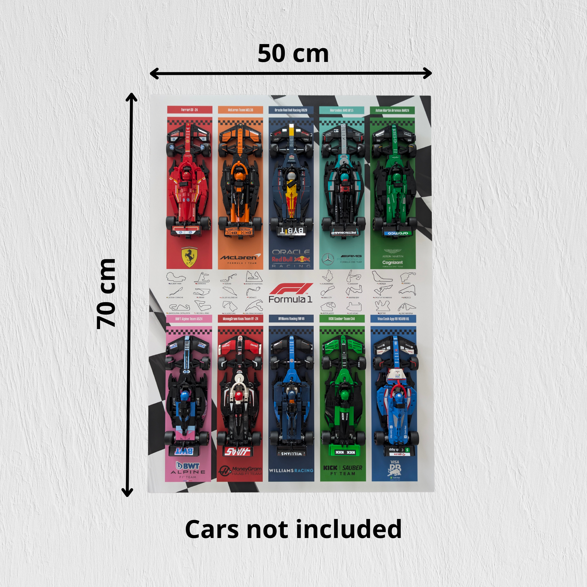 Display 50x70cm pour Lego® F1 Speed Champions