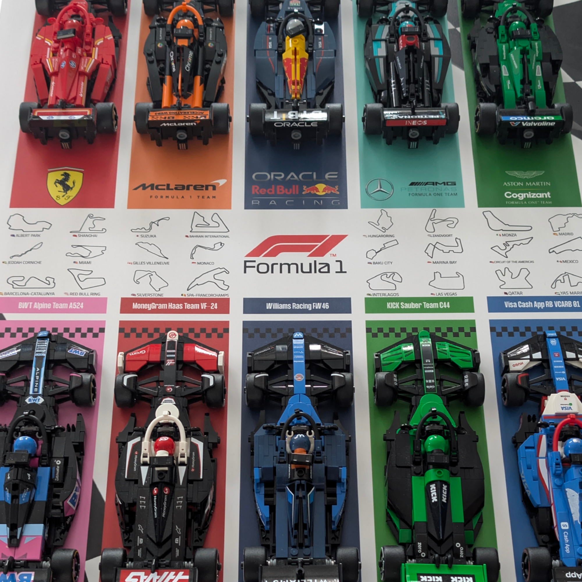 Display 50x70cm pour Lego® F1 Speed Champions