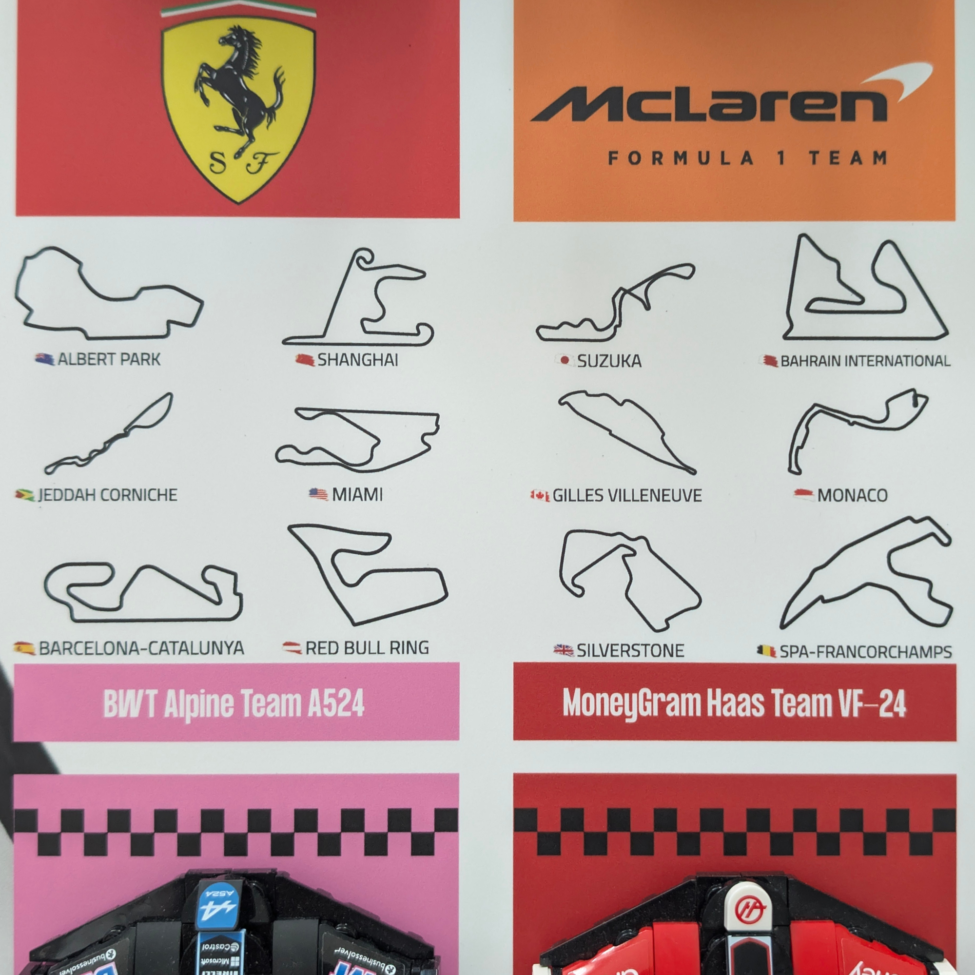 Display 50x70cm pour Lego® F1 Speed Champions