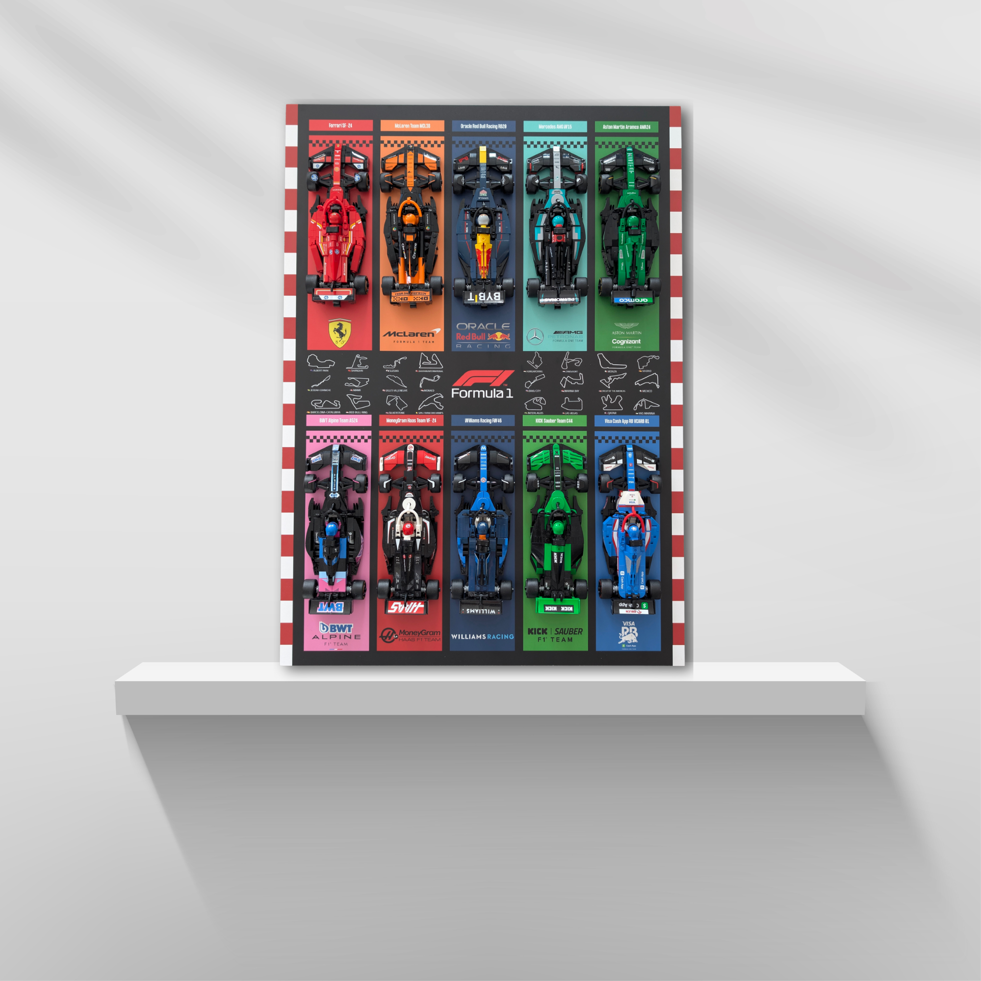 Display 50x70cm pour Lego® F1 Speed Champions