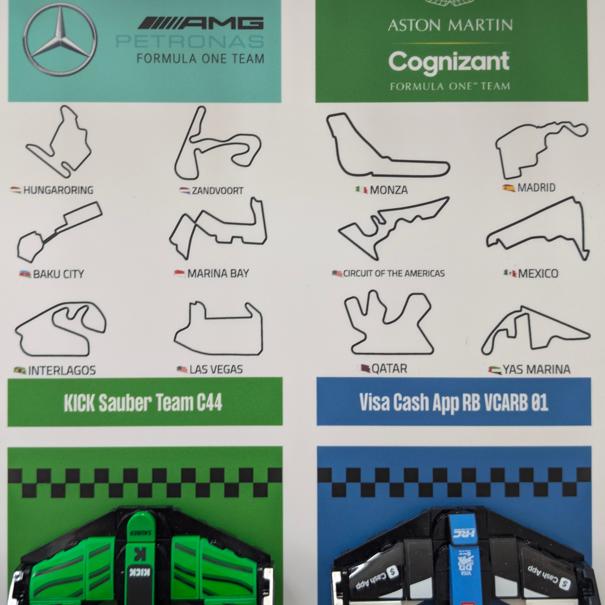 Display 50x70cm pour Lego® F1 Speed Champions