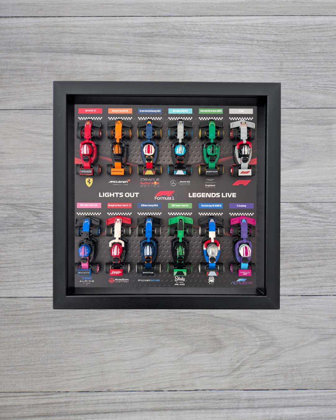 Cadre Noir pour Collection Minifigurines F1 LEGO® Carbon Racing Edition
