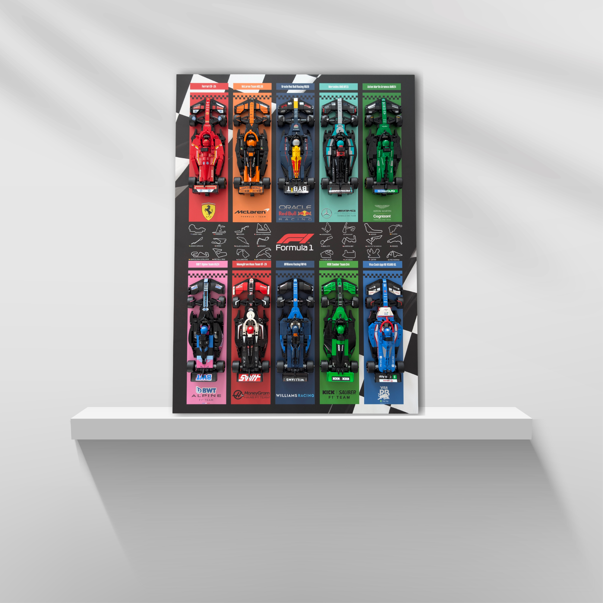 Display 50x70cm pour Lego® F1 Speed Champions