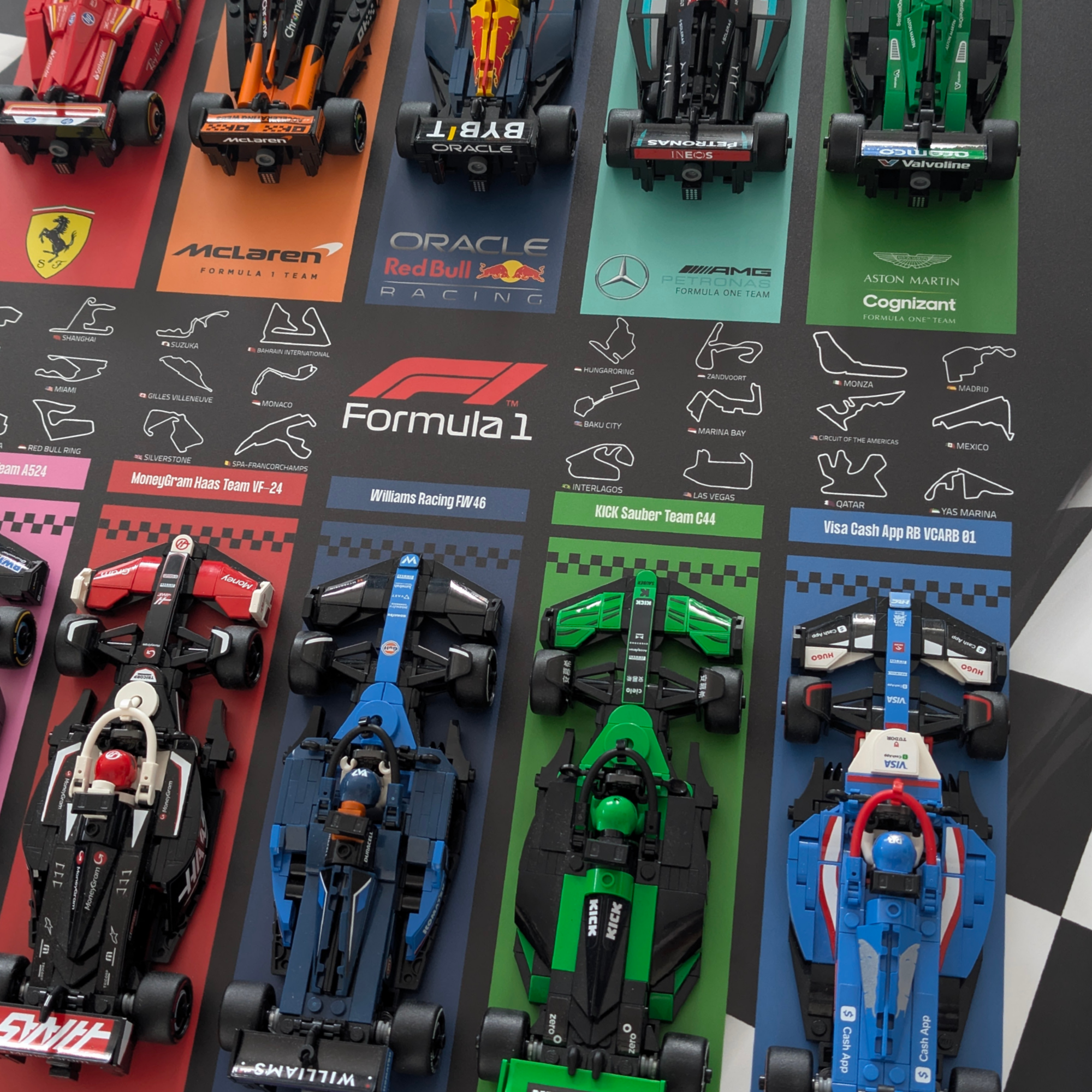 Display 50x70cm pour Lego® F1 Speed Champions