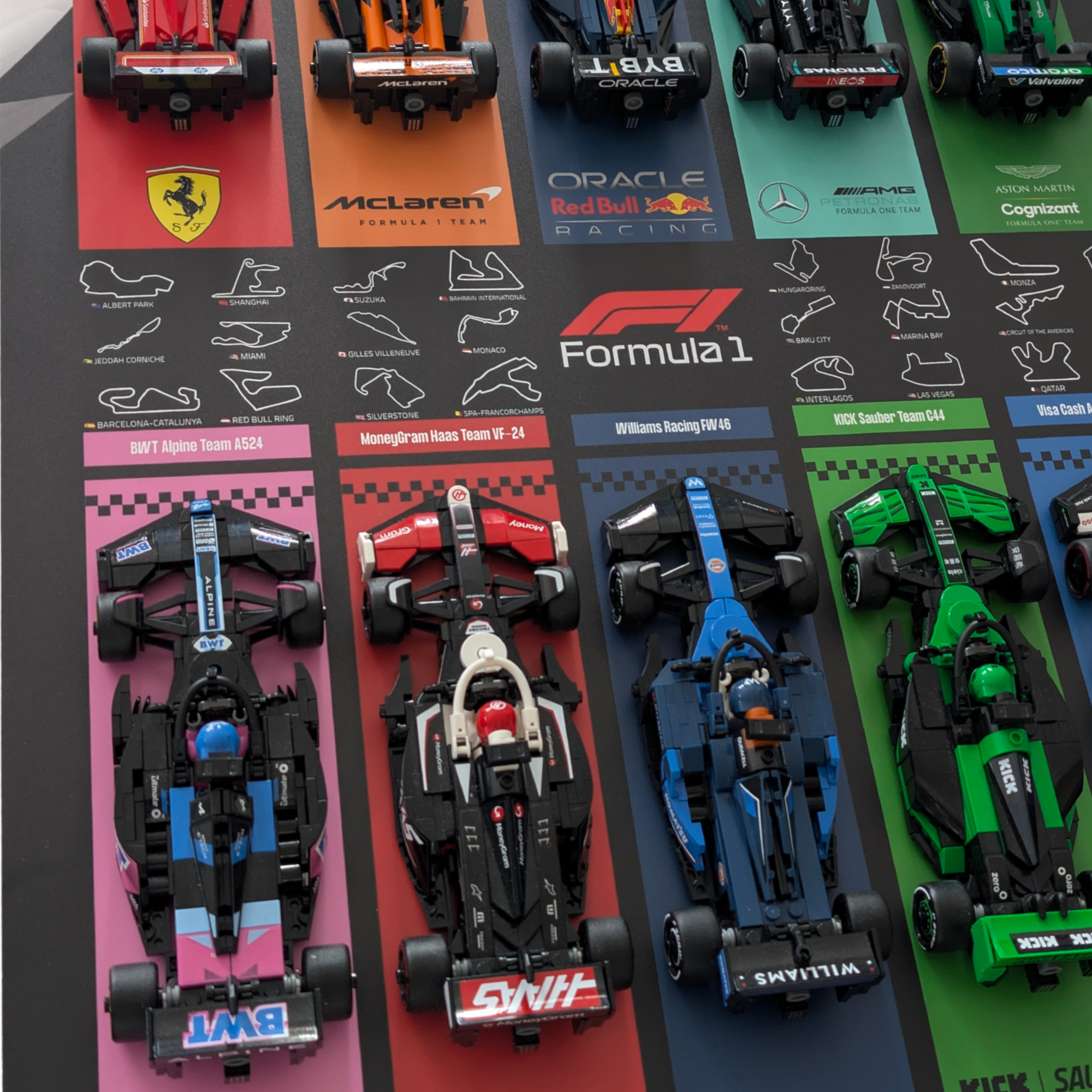 Display 50x70cm pour Lego® F1 Speed Champions