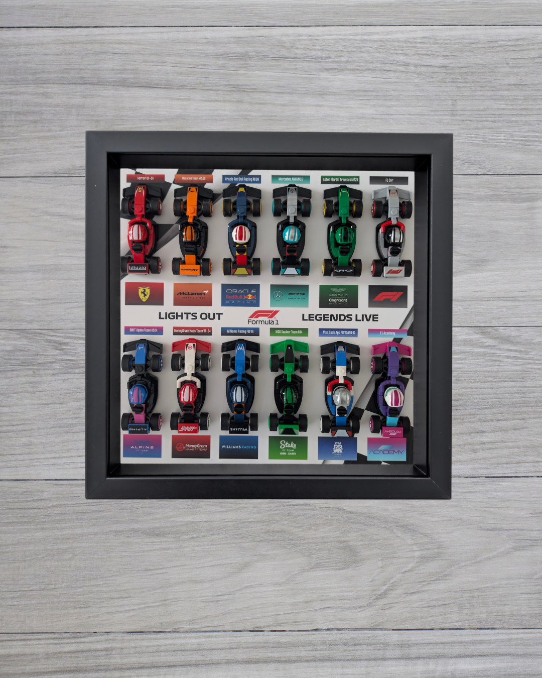 Cadre Noir pour Collection Minifigurines F1 LEGO® White Flag Edition