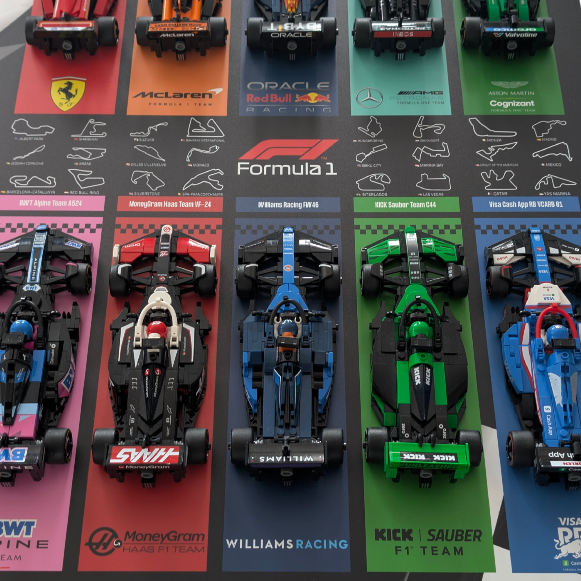 Display 50x70cm pour Lego® F1 Speed Champions