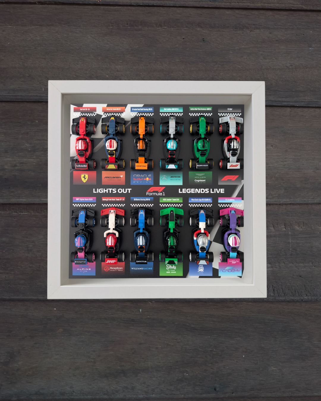 Cadre Blanc pour Collection Minifigurines F1 LEGO® Flag Corners Edition