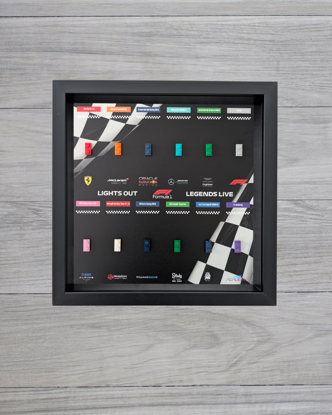 Cadre Noir pour Collection Minifigurines F1 LEGO® Black Flag Edition