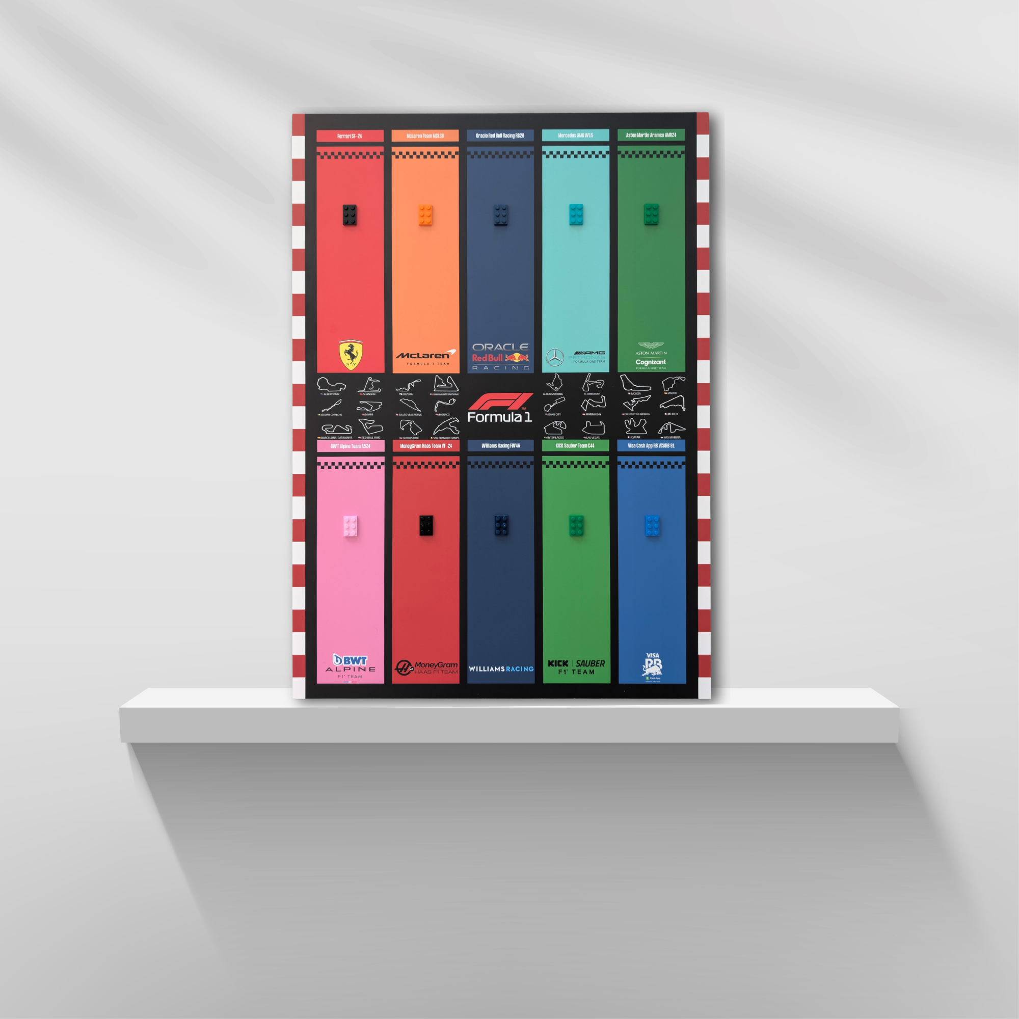 Display 50x70cm pour Lego® F1 Speed Champions