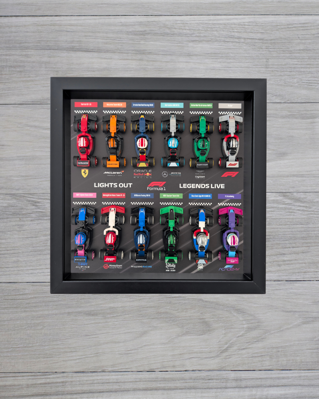 Cadre Noir pour Collection Minifigurines F1 LEGO® Shadow Lines Edition