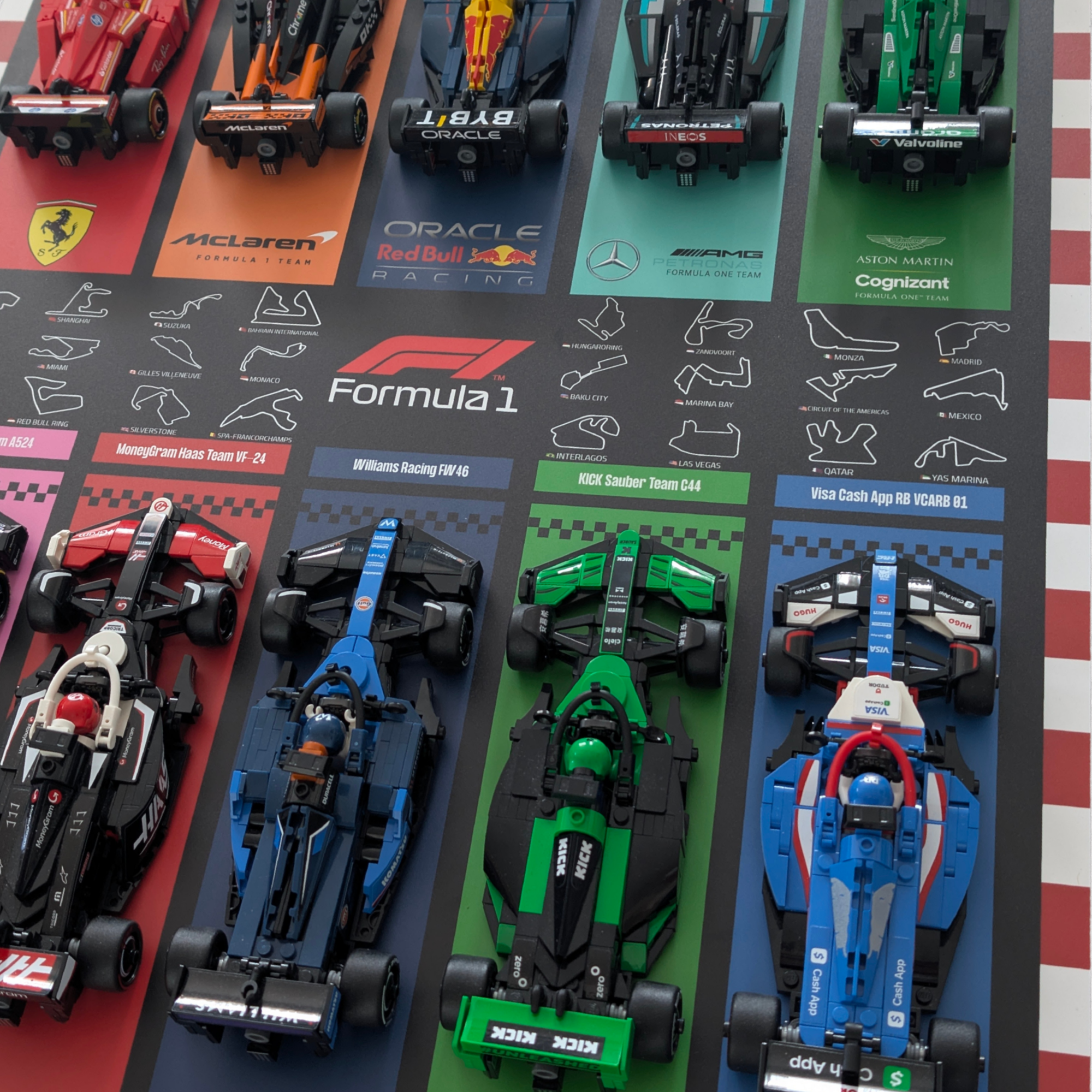 Display 50x70cm pour Lego® F1 Speed Champions