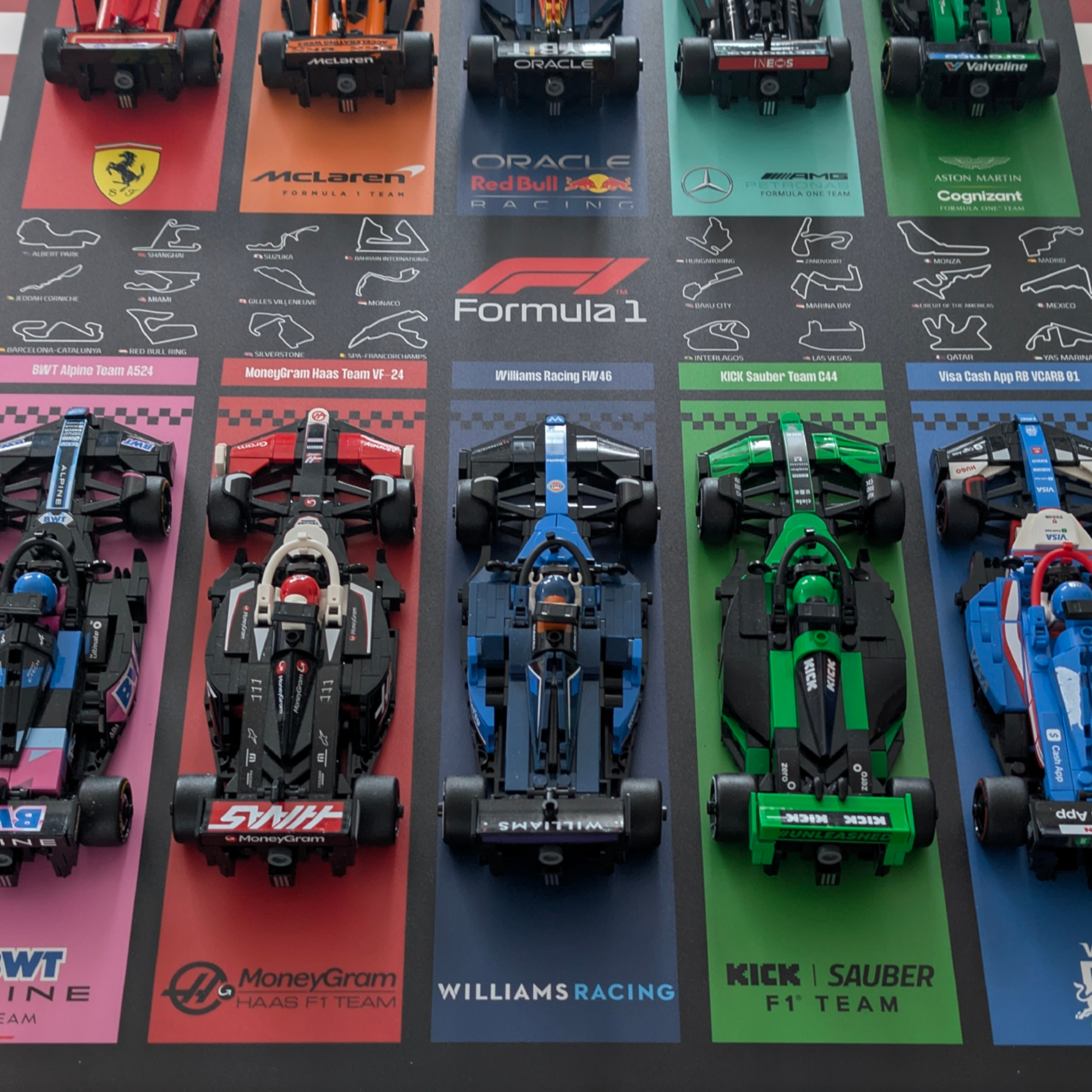 Display 50x70cm pour Lego® F1 Speed Champions
