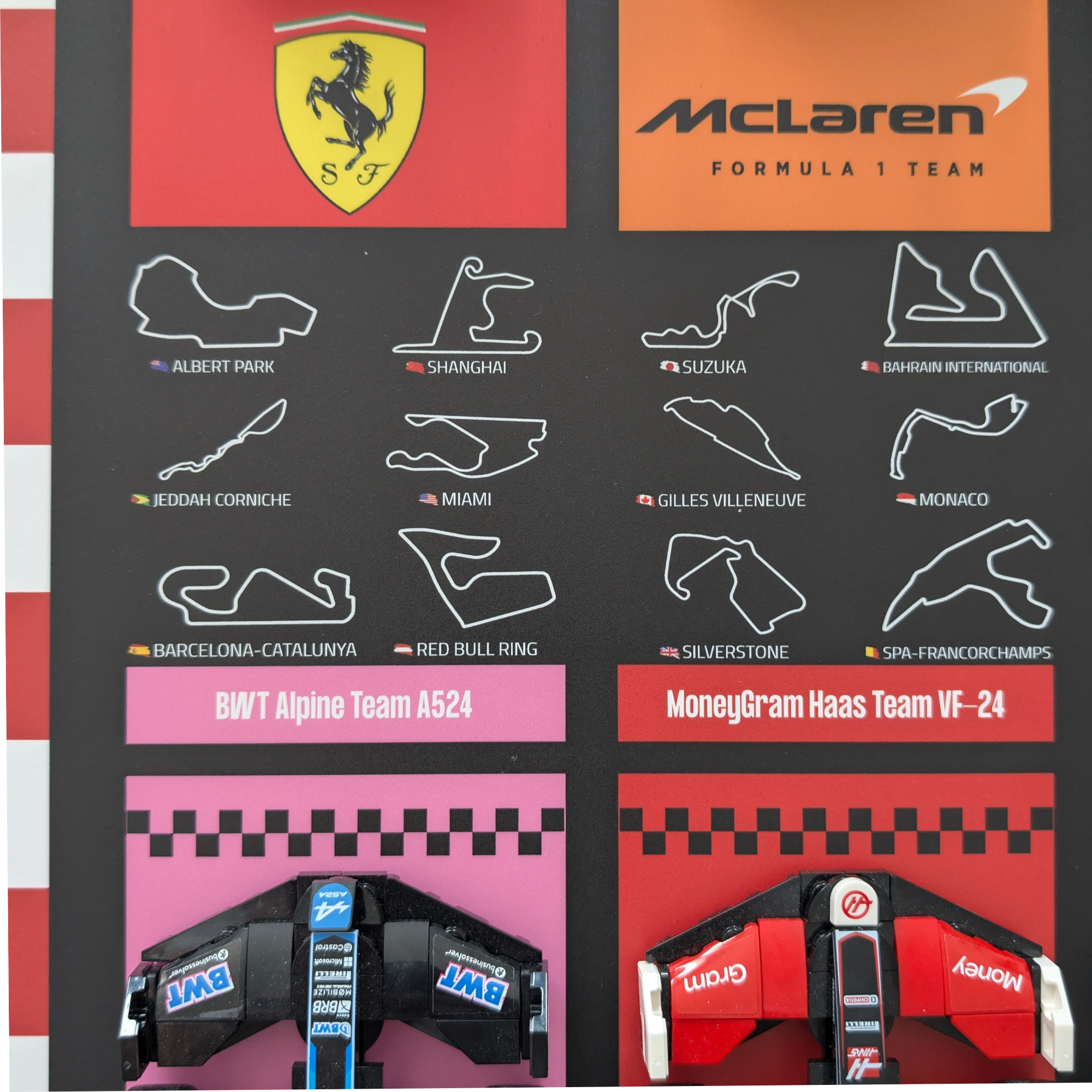 Display 50x70cm pour Lego® F1 Speed Champions