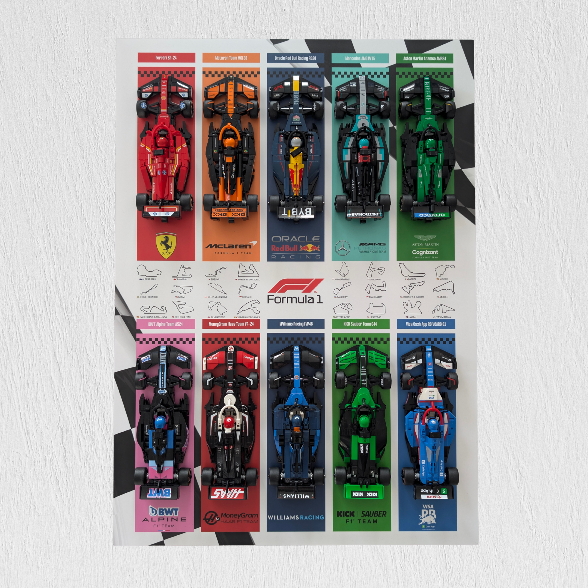 Display 50x70cm pour Lego® F1 Speed Champions